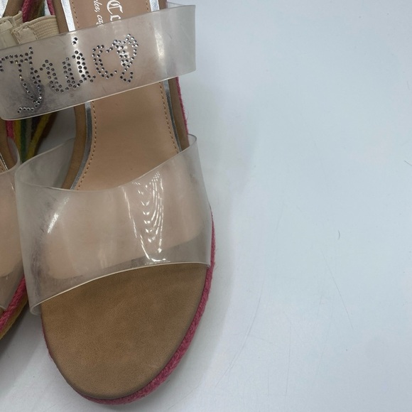 juicy couture cristene Rainbow wedge espadrilles heels size 9.5 Juicy In Gems - Picture 8 of 9